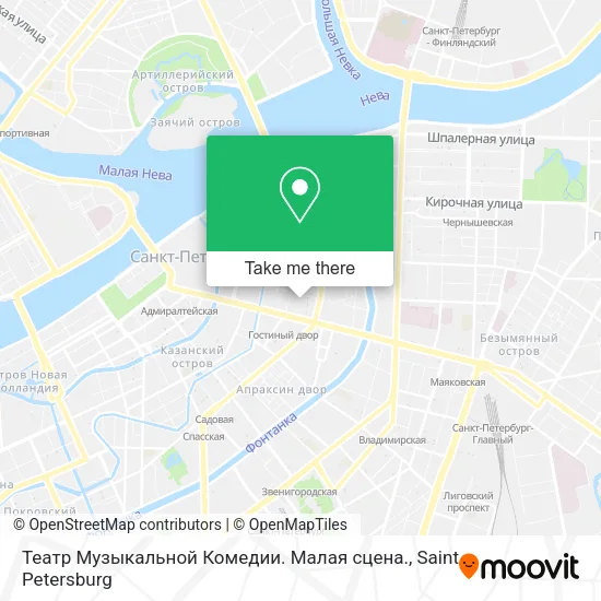 Театр Музыкальной Комедии. Малая сцена. map