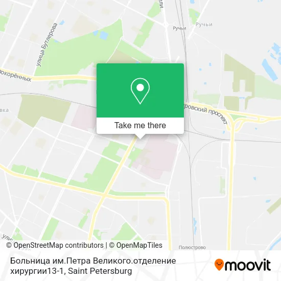 Больница им.Петра Великого.отделение хирургии13-1 map
