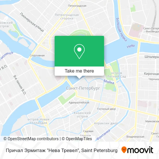 Причал Эрмитаж "Нева Тревел" map