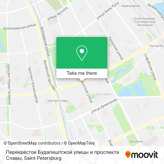 Перекрёсток Будапештской улицы и проспекта Славы map