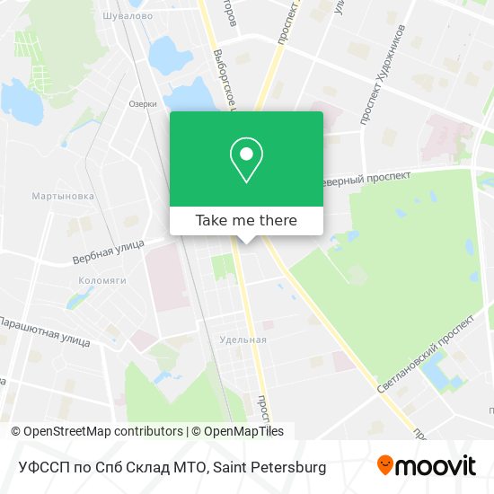УФССП по Спб Склад МТО map