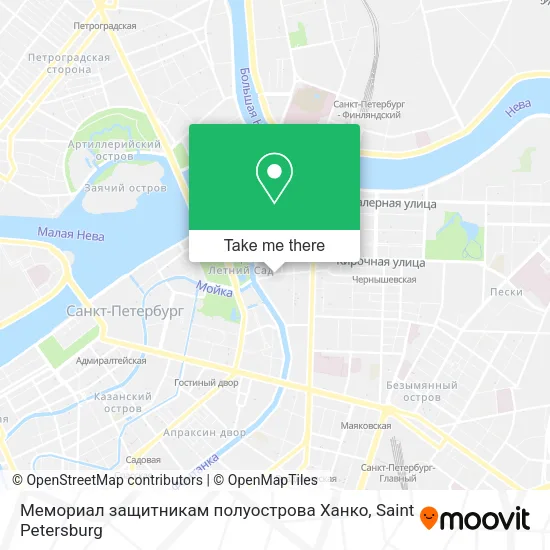 Мемориал защитникам полуострова Ханко map