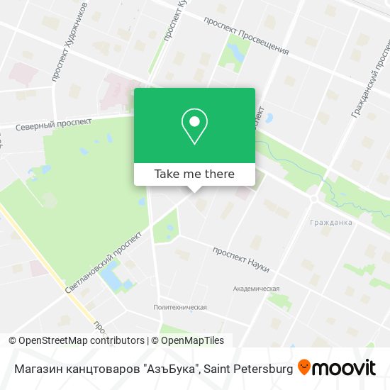 Магазин канцтоваров "АзъБука" map