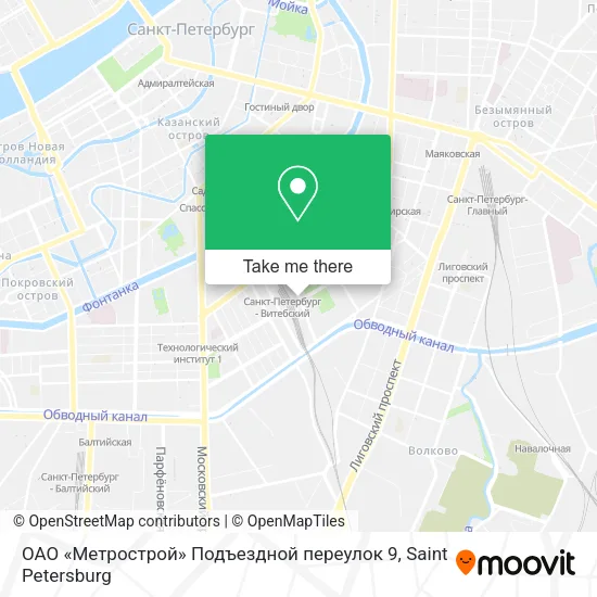 ОАО «Метрострой» Подъездной переулок 9 map