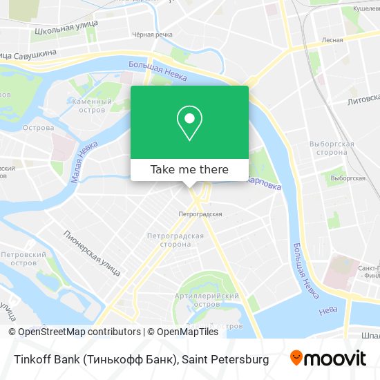 Tinkoff Bank (Тинькофф Банк) map