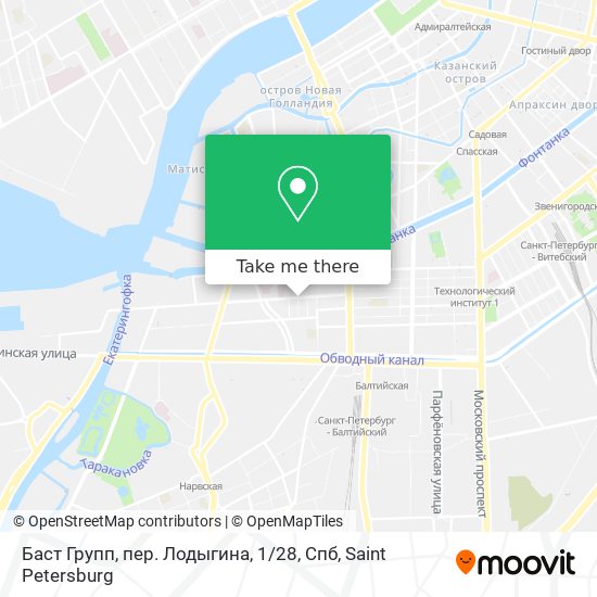 Баст Групп, пер. Лодыгина, 1 / 28, Спб map