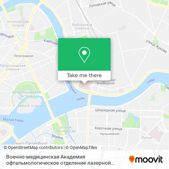 Военно-медицинская Академия офтальмологическое отделение лазерной хирургии map