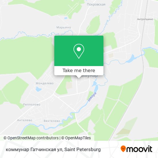 коммунар Гатчинская ул map