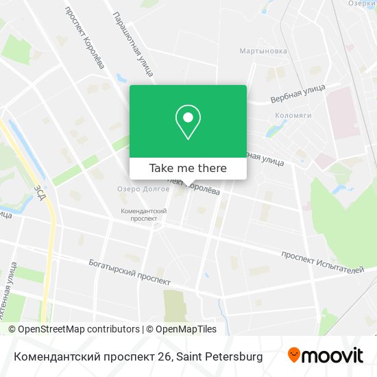 Комендантский проспект 26 map