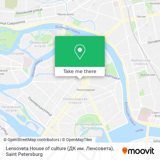 Lensoveta House of culture (ДК им. Ленсовета) map