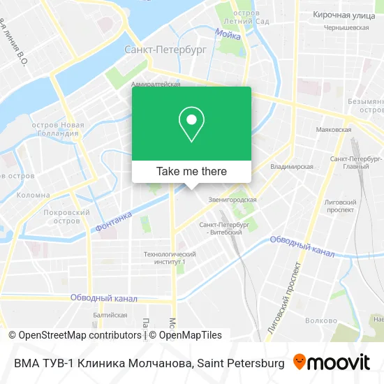 ВМА ТУВ-1 Клиника Молчанова map