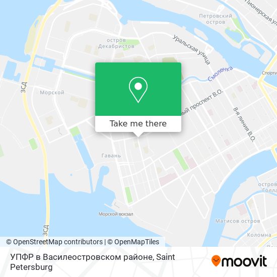 УПФР в Василеостровском районе map