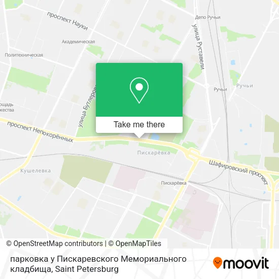 парковка у Пискаревского Мемориального кладбища map