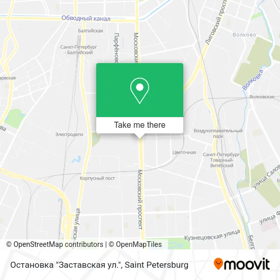 Остановка "Заставская ул." map