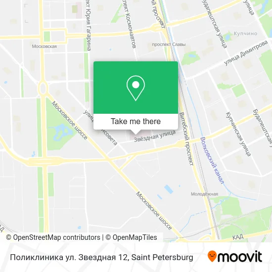 Поликлиника ул. Звездная 12 map