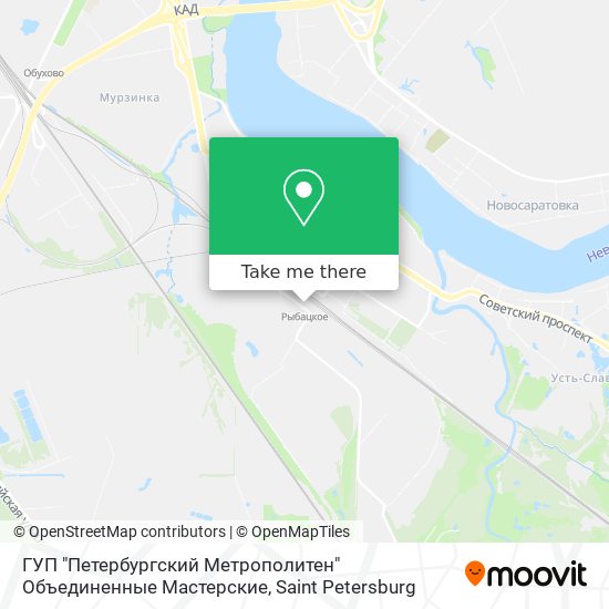 ГУП "Петербургский Метрополитен" Объединенные Мастерские map