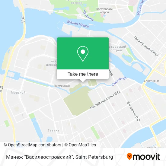 Манеж "Василеостровский" map