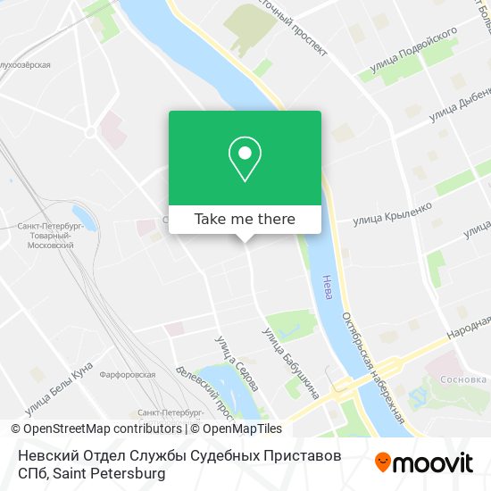 Невский Отдел Службы Судебных Приставов СПб map