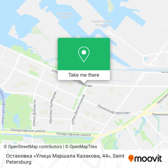 Остановка «Улица Маршала Казакова, 44» map
