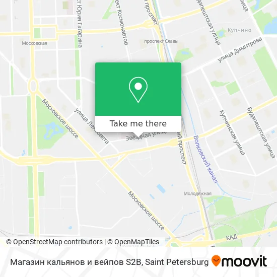 Магазин кальянов и вейпов S2B map