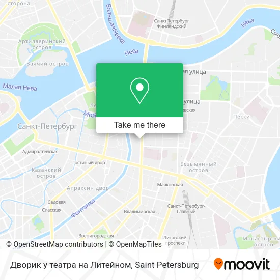 Дворик у театра на Литейном map
