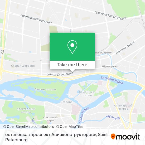 остановка «проспект Авиаконструкторов» map