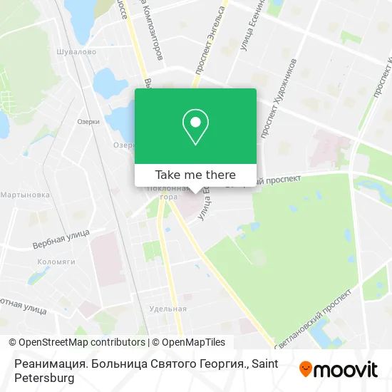 Реанимация.  Больница Святого Георгия. map