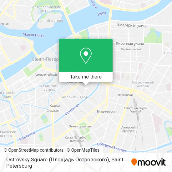 Ostrovsky Square (Площадь Островского) map