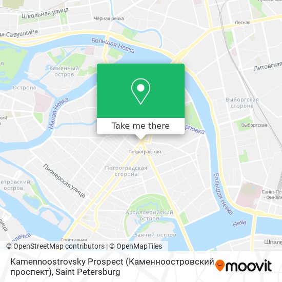 Kamennoostrovsky Prospect (Каменноостровский проспект) map