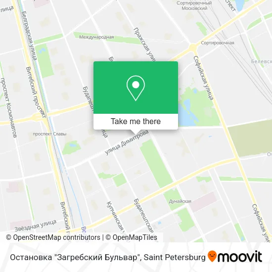Остановка "Загребский Бульвар" map