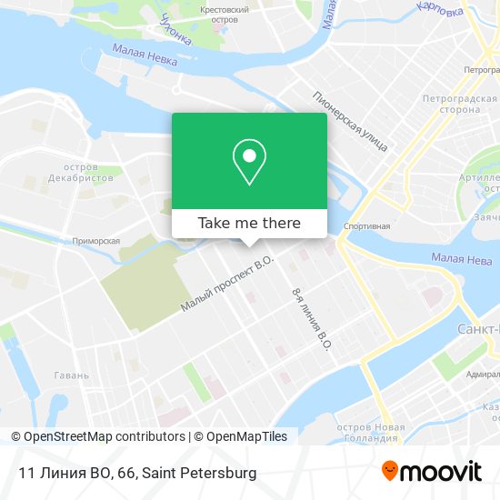 11 Линия ВО, 66 map