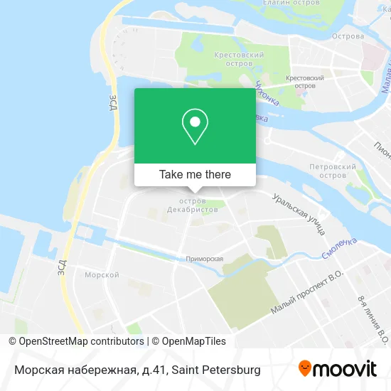 Морская набережная, д.41 map