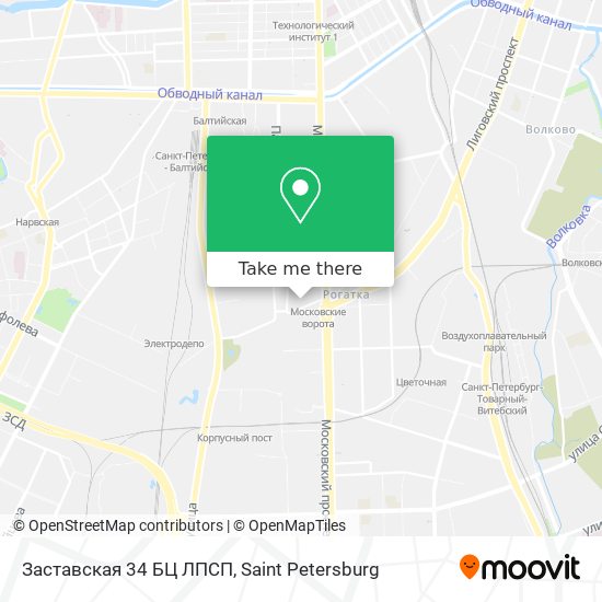 Заставская 34 БЦ ЛПСП map