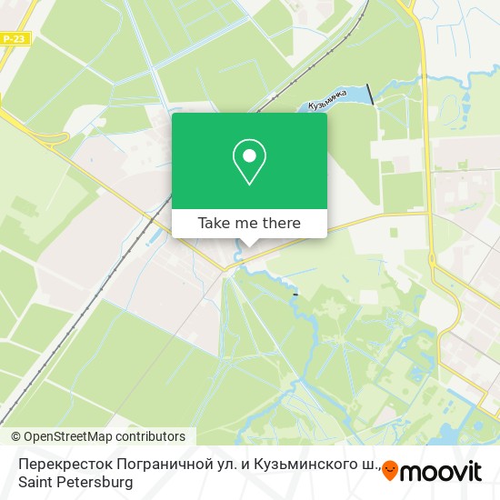 Перекресток Пограничной ул. и Кузьминского ш. map