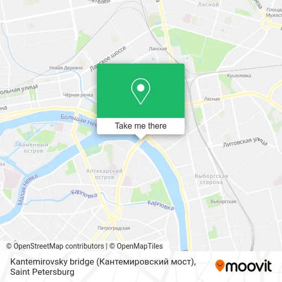 Kantemirovsky bridge (Кантемировский мост) map