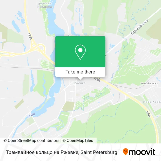 Трамвайное кольцо на Ржевке map