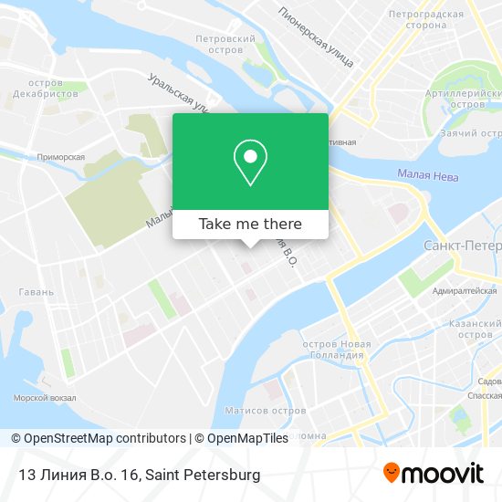 13 Линия В.о. 16 map