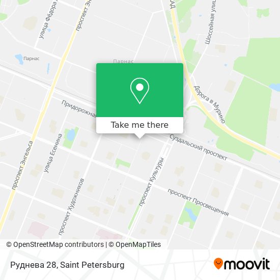 Руднева 28 map
