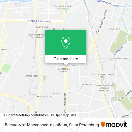 Военкомат Московского района map