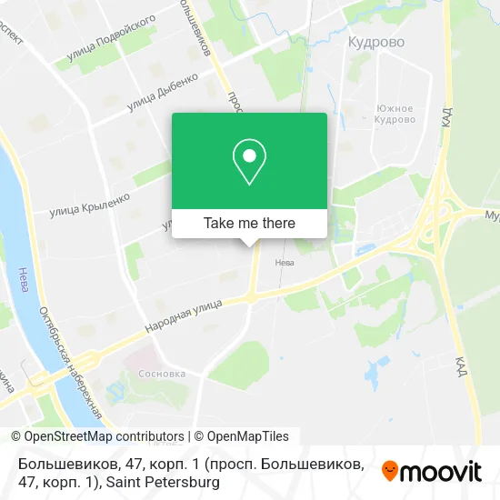 Большевиков, 47, корп. 1 map