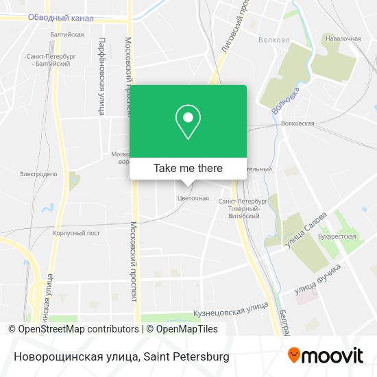 Новорощинская улица map