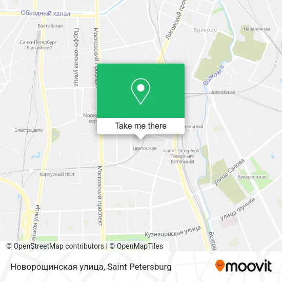 Новорощинская улица map