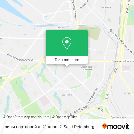 зины портновой д. 21 корп.  2 map