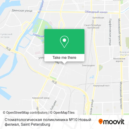 Стоматологическая поликлиника №10 Новый филиал map