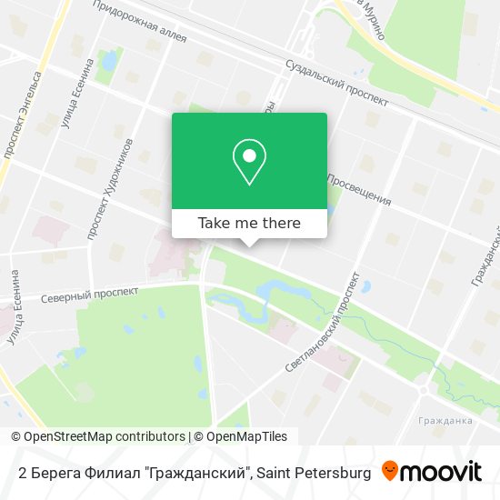 2 Берега Филиал "Гражданский" map