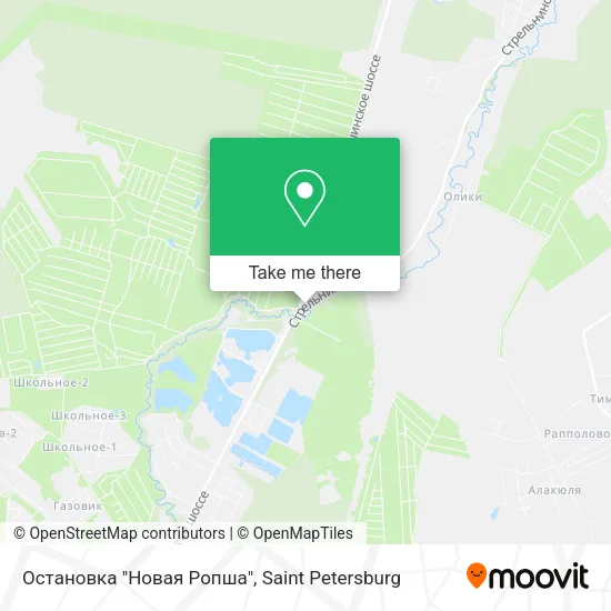 Остановка "Новая Ропша" map