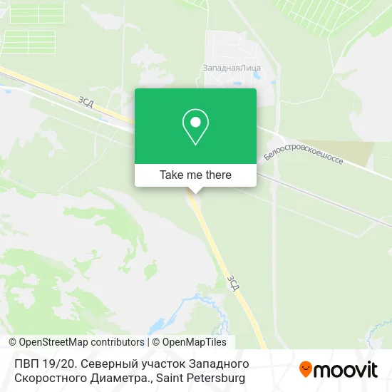 ПВП 19 / 20. Северный участок Западного Скоростного Диаметра. map