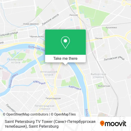 Saint Petersburg TV Tower (Санкт-Петербургская телебашня) map