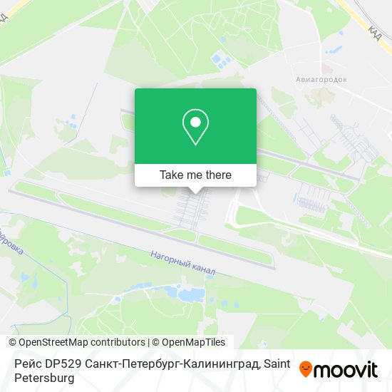 Рейс DP529 Санкт-Петербург-Калининград map