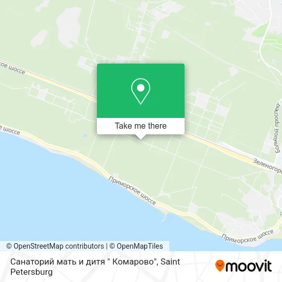 Санаторий мать и дитя " Комарово" map